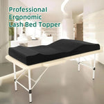 coussin ergonomique noir lit maquillage lombaire jambes massage relaxation salon spa