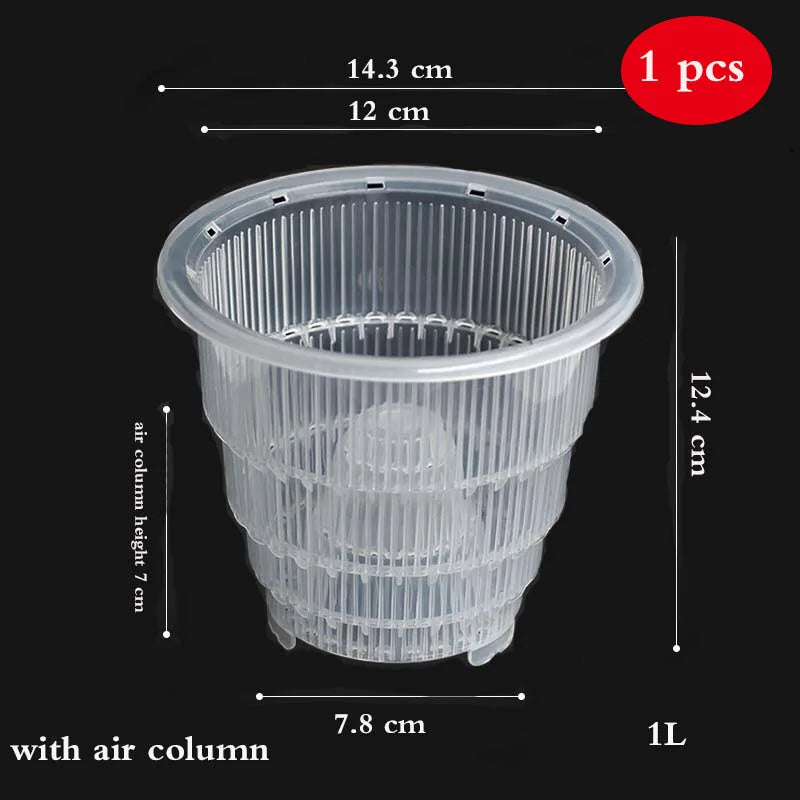 pots orchidées blancs modernes perforations ventilation racines aérationintérieurexterne