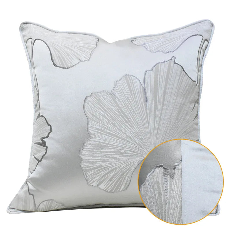 housse coussin décorative motif floral noir bleu jaune gris contemporain salon canapé maison