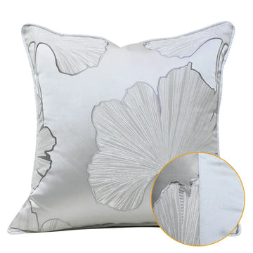 housse coussin décorative motif floral noir bleu jaune gris contemporain salon canapé maison