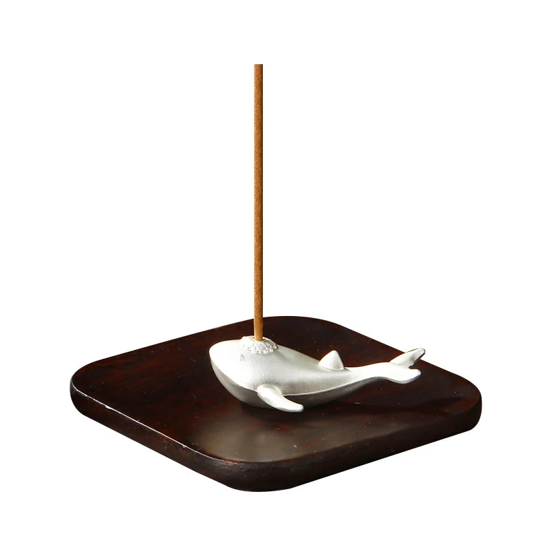 support d'encens métal boîte cendres plateau d'encens décoratif zen porte encens bois holder palo