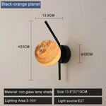 lampe murale moderne marbrée verre noir doré chambre cuisine minimaliste