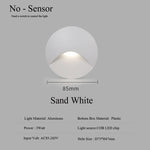 Éclairage extérieur applique LED moderne 3W blanc noir adhésif 85x85mm contemporain