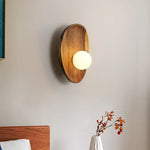 applique murale moderne minimaliste bois lumière led blanc doré chambre