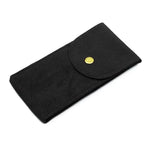pochette rangement montre velours vert bouton métallique protection anti choc sac emballage bijoux