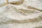 tissu coton beige fleurs simple texture classique résistant environnemental 150cm