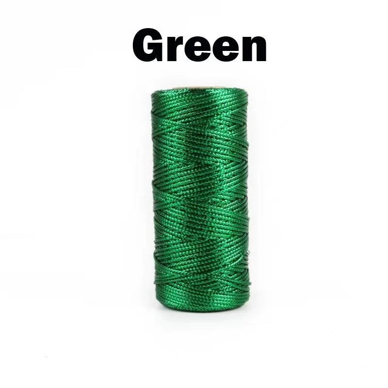 fil coton métallisé or argent rouge vert bleu noir texture brillante moderne décoratif cordon