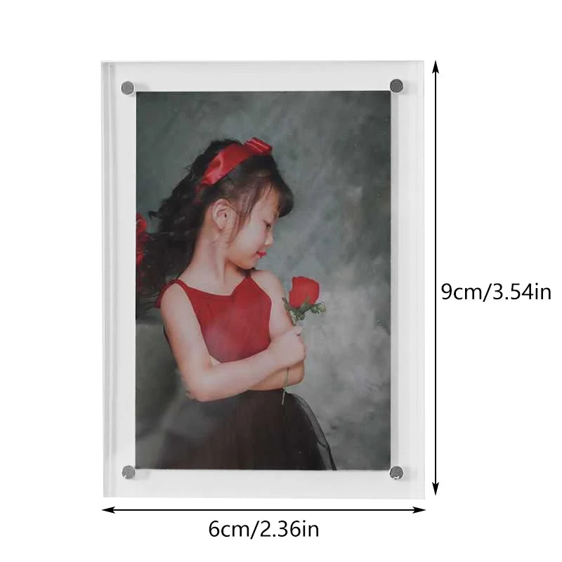 cadre photo magnétique transparent dentelle moderne aimants fixations