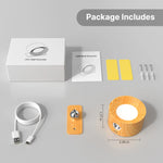 lampe murale moderne minimaliste bois naturel blanc led charge usb tactile
