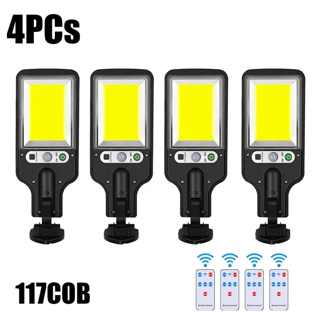 lampe rue solaire moderne noire led ip65 extérieure capteur mouvement fixée vis