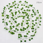 guirlande artificielle feuilles vertes naturelle extérieur accrochée 210cm 240cm décoration mariage fêtes anniversaire événements