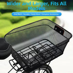 panier arrière vélo acier noir maille métallique durable cyclisme utilitaire fixations boulons écrous dimensions