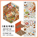 puzzle 3d multicolore cartoon meubles personnages plantes adhésifs diy enfants adolescents stress
