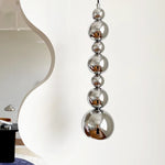 suspension moderne argentée brillant chambre salon éclairage pendentif autonome lampe aluminium contemporain