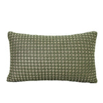 housse coussin vert olive motif géométrique contemporain polyester respectueux environnement coussin