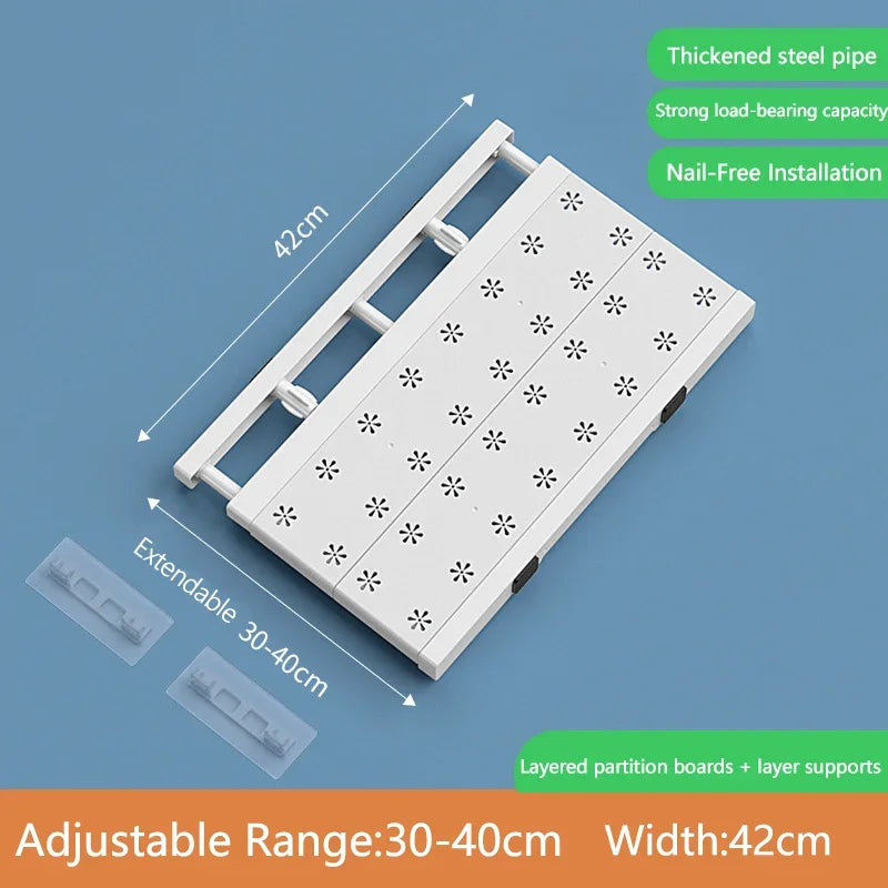 étagères modulables blanc perforations florales clips modernes sans vis clips fixation