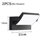 Lampe murale extérieure LED moderne capteur lumière ip65 fixations murales texturées