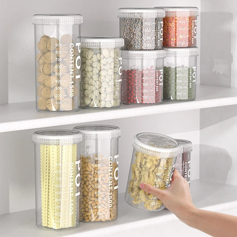 conteneur réfrigerateur transparent moderne 600ml 800ml 1000ml 1500ml scellé réutilisable sans motif