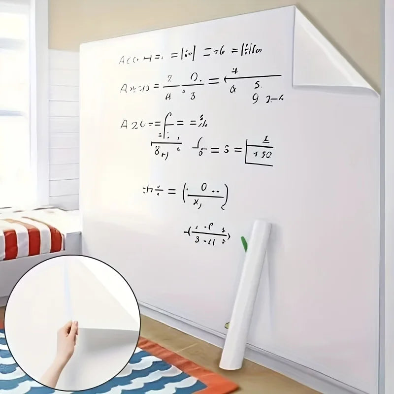 tableau blanc effaçable adhésif mur pvc blanc moderne 45cm 60cm 2m enfantsécole supprimernettoyer effacer