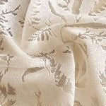 rideau douche imprimé floral beige clair semi transparent classique anneaux métalliques polyester relief