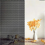 rideau adhésif perforé noir blanc moderne accroissement statique pvc opaque petits points