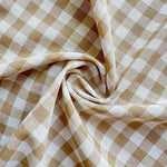 rideau classique polyester motif carreaux beige clair opacité maison