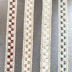 ruban décoratif polyester largeur 1.7cm noir marron clair bleu marine orange vert rouge classique