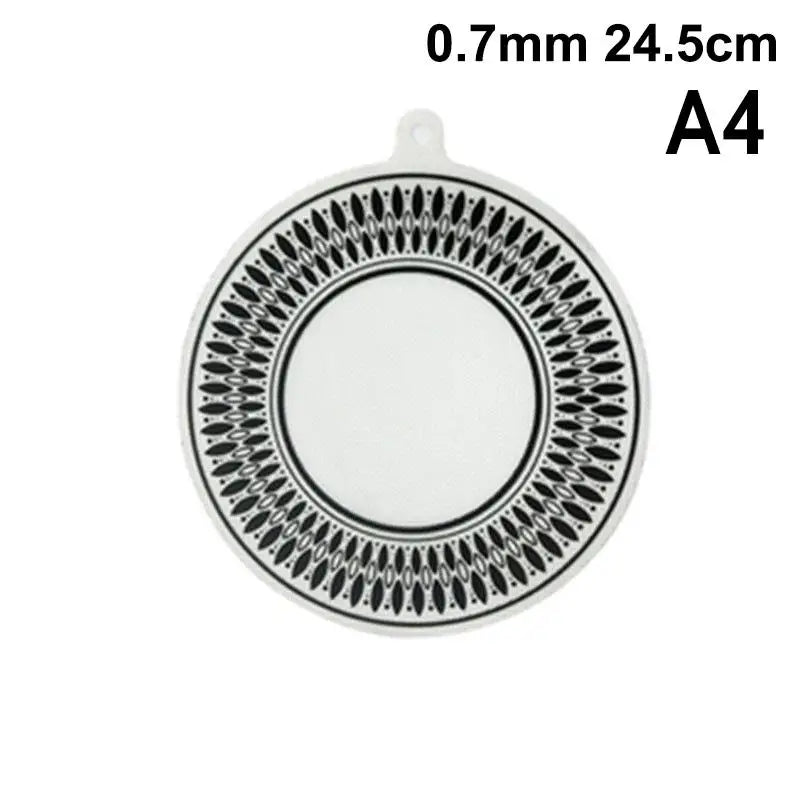 protecteur surface induction tapis anti rayures silicone blanc noir motif géométrique moderne