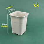 Pots fleurs carrés modernes blanc noir grains drainage 10 pièces