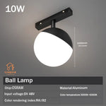 spot led noir mat rail magnétique télécommande application mobile moderne intérieur