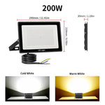 projecteur led moderne 220v 100w 200w 300w noir bras articulé extérieur ip67