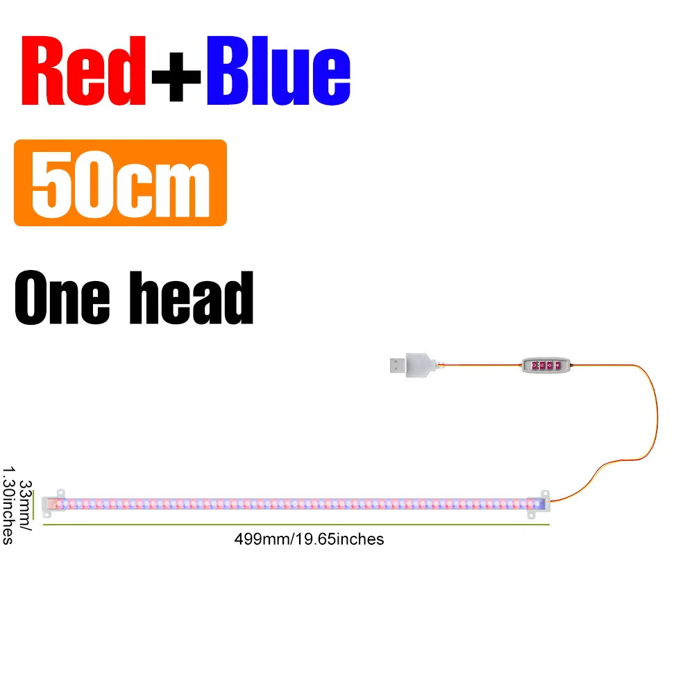 lampe led plante 30 50cm blanc rose bleu moderne clips adaptable usb