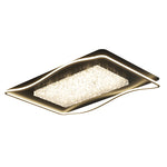 plafonnier moderne blanc doré cristaux effet glace craquelée éclairage led facile haute qualité