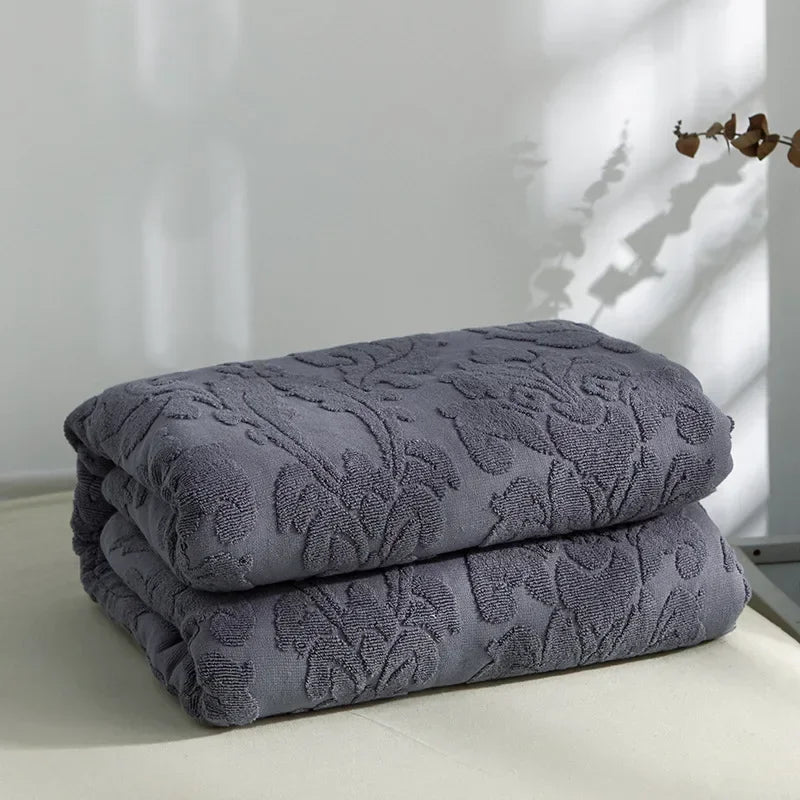 couverture coton floral gris vert clair hiver été portable hospitalière