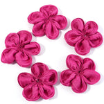 fleurs artificielles tissu satinées rose beige gris orange bleu jaune clips cheveux décoration bricolage