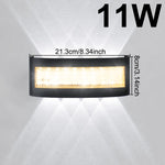 applique murale led moderne noire hexagonale contemporaine résistante intempéries 7w 9w 11w