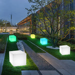 veilleuse cube led 16 couleurs télécommande moderne blanc bleu violet jaune