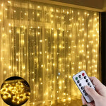 rideau lumineux blanc multicolore modes télécommande transparent moderne vacances chambre noël