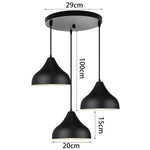 luminaire suspendu conique aluminium blanc noir moderne opaques salon chambre restaurant