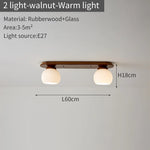 plafonniers modernes trois ampoules led bois naturel lumière blanche minimaliste