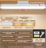 lampe led rechargeable moderne commande distance blanc grille perforations adhésif