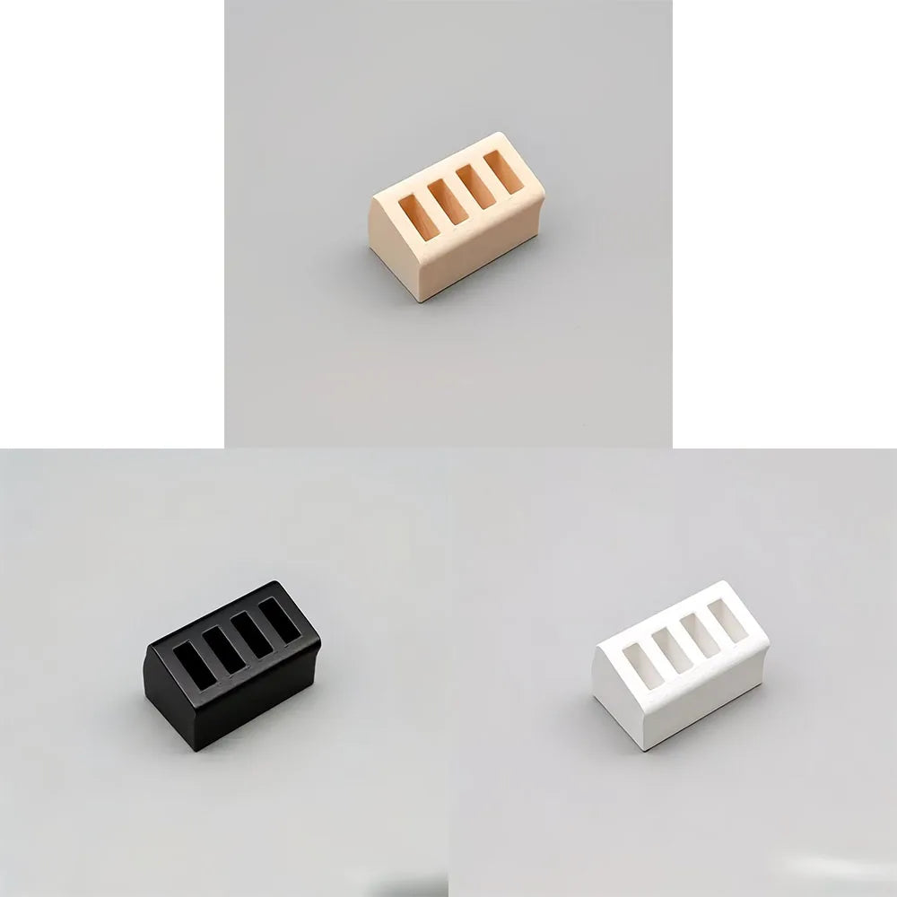 support chargeur moderne réutilisable plastique beige clair quatre fentes opaques objets divers respectueux environnement