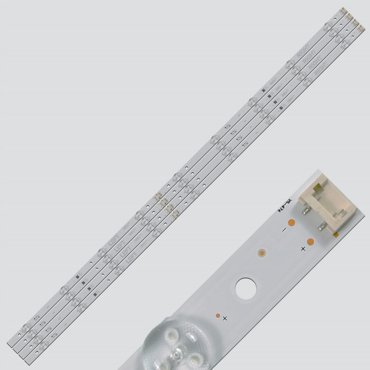bande lumineuse led blanc moderne connecteurs électriques fixations technologie
