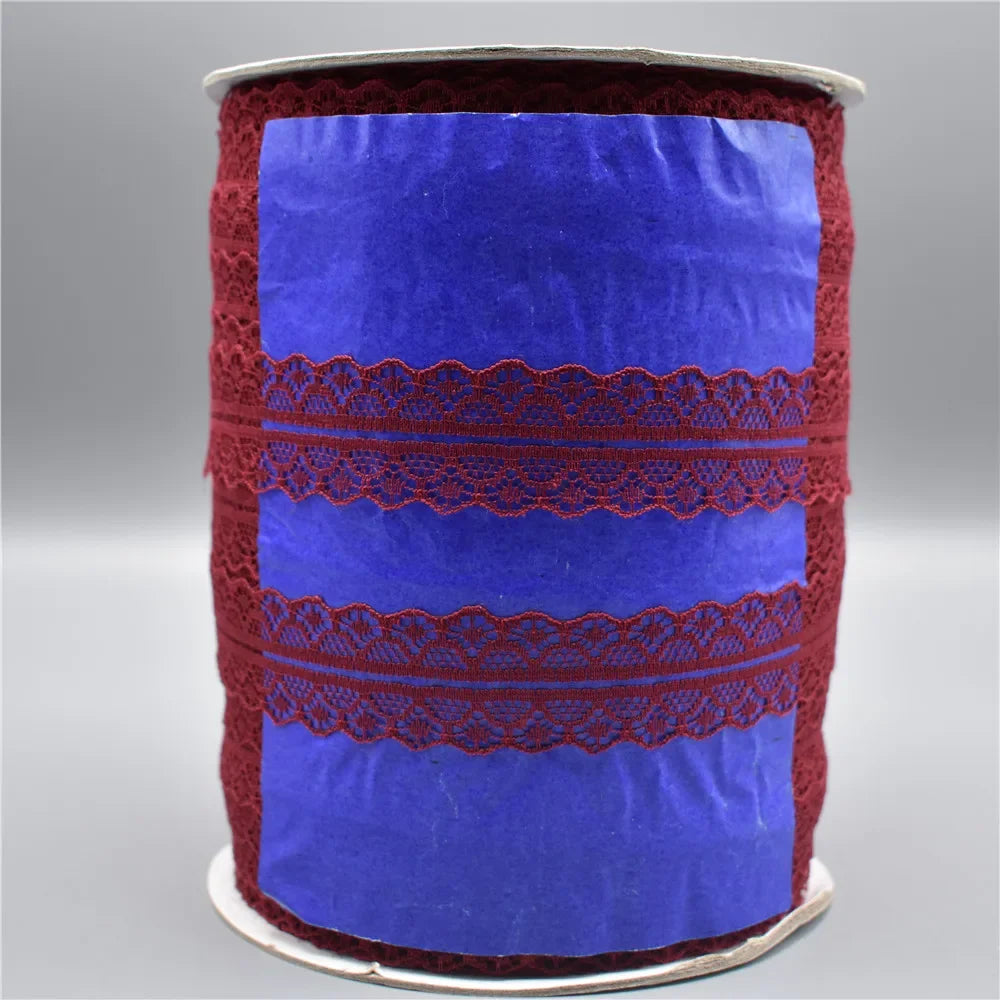 ruban dentelle fine blanc bleu rouge rose violet beige 28mm mariage décoration classique��
