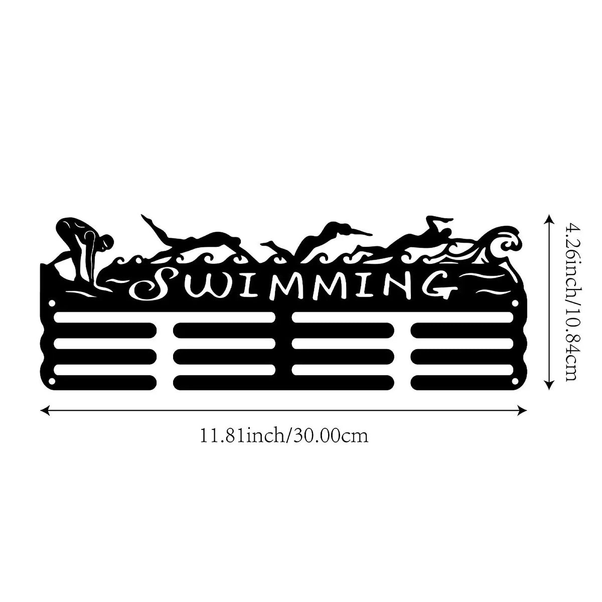 support mural médailles sportif silhouettes joueurs moderne noir fixations murales