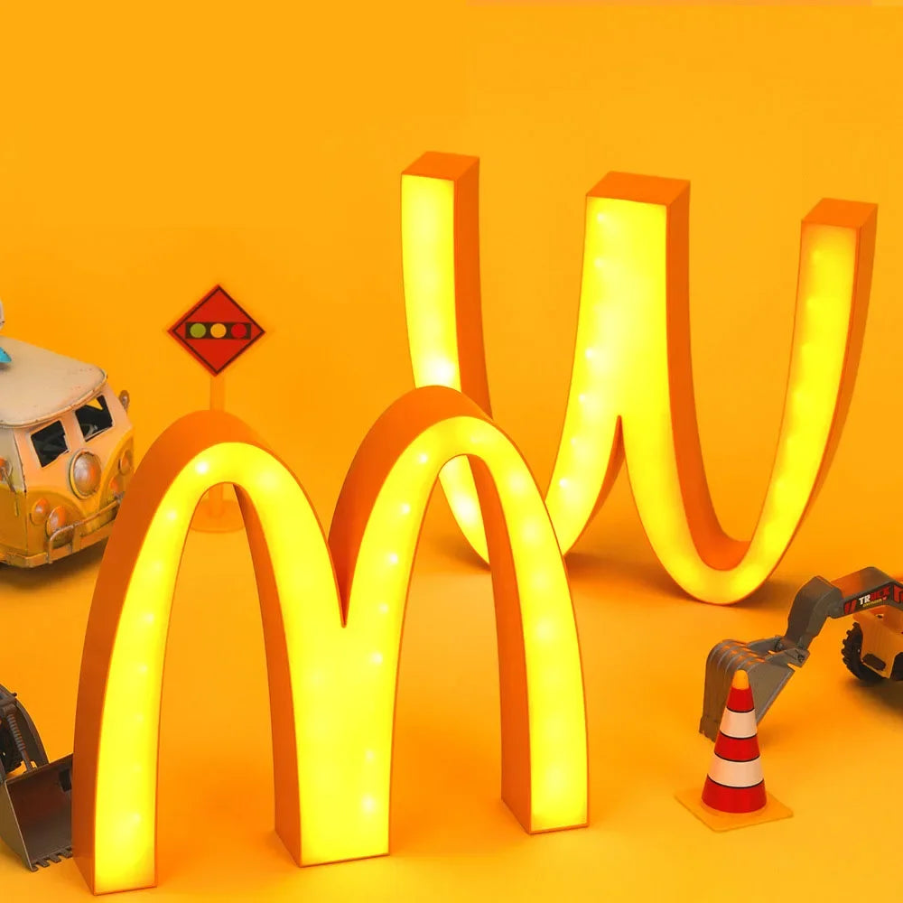 lampe led veilleuse dessin animé forme hamburger jaune moderne chambre enfant rechargeable