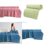 couverture polyestère moderne rose vert bleu motif géométrique opacité 200x230cm fixation