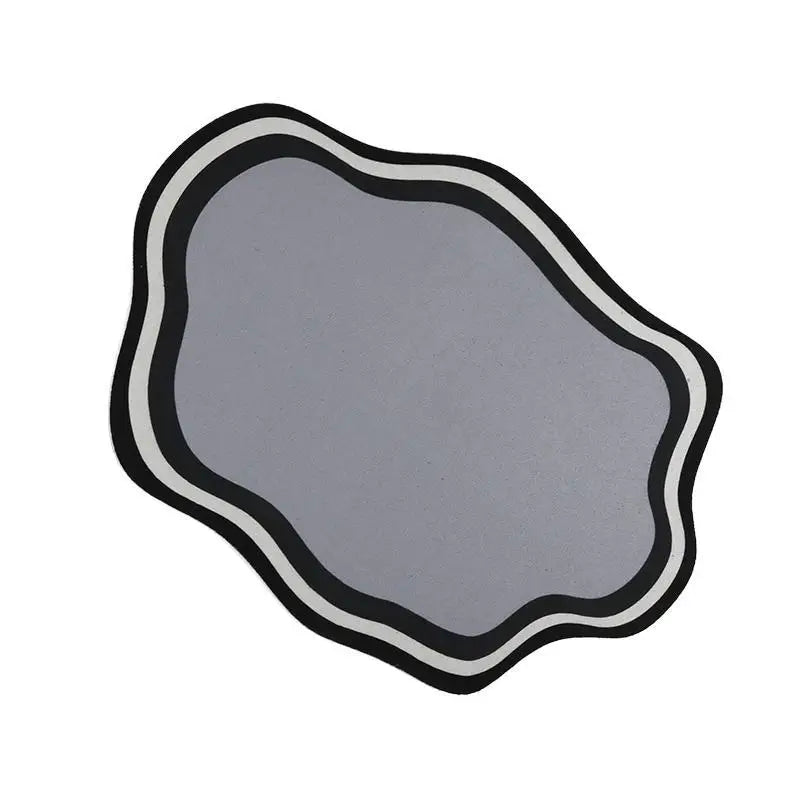 tapis absorbant boue diatomées animaux compagnie bol nourriture gris moderne minimaliste adhésif rapide sec