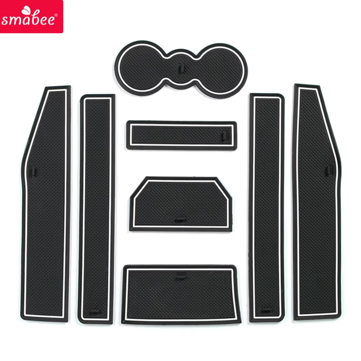 tapis porte voiture noir blanc texture carbone adhésif moderne range rover evoque tapis console