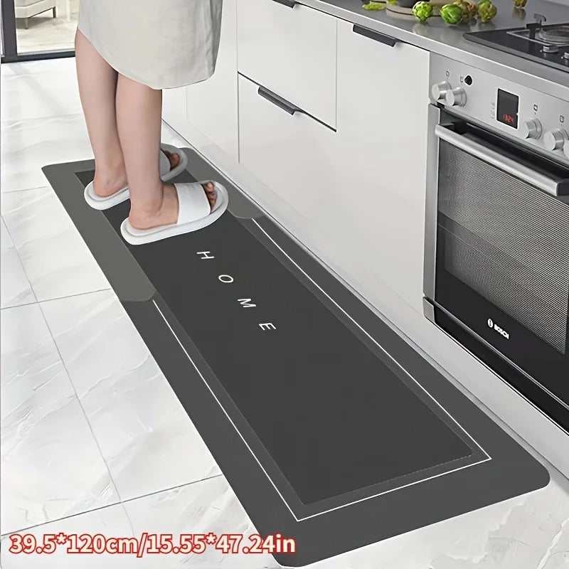tapis sol gris moderne absorbant rapide antidérapant salle bain cuisine entree